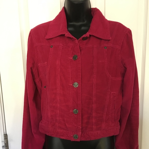 Fox Corduroy Jacket, Size Large, Magenta EUC E1 - Picture 1 of 7